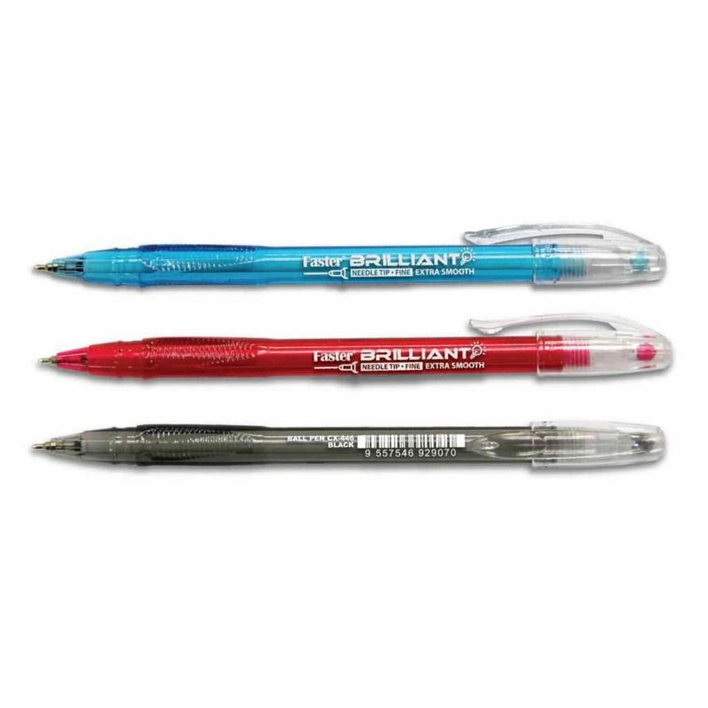 Faster Ball Pen CX-446 Black / Blue / Red – AA Stationery | Online ...