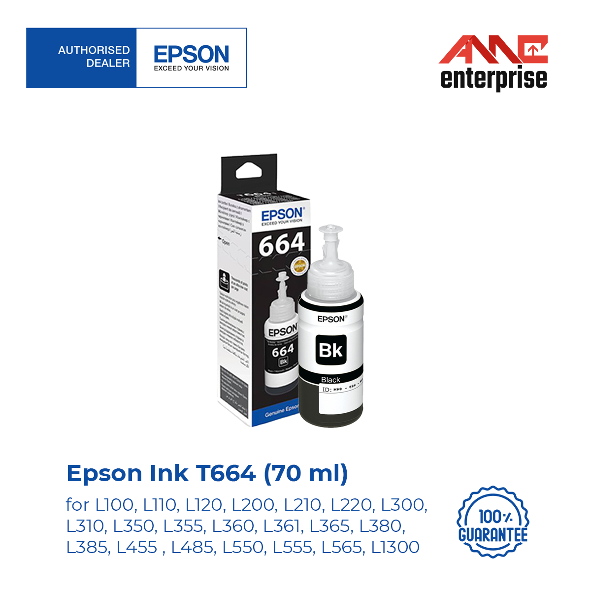 EPSON T664 - BLACK / MAGENTA / CYAN 
