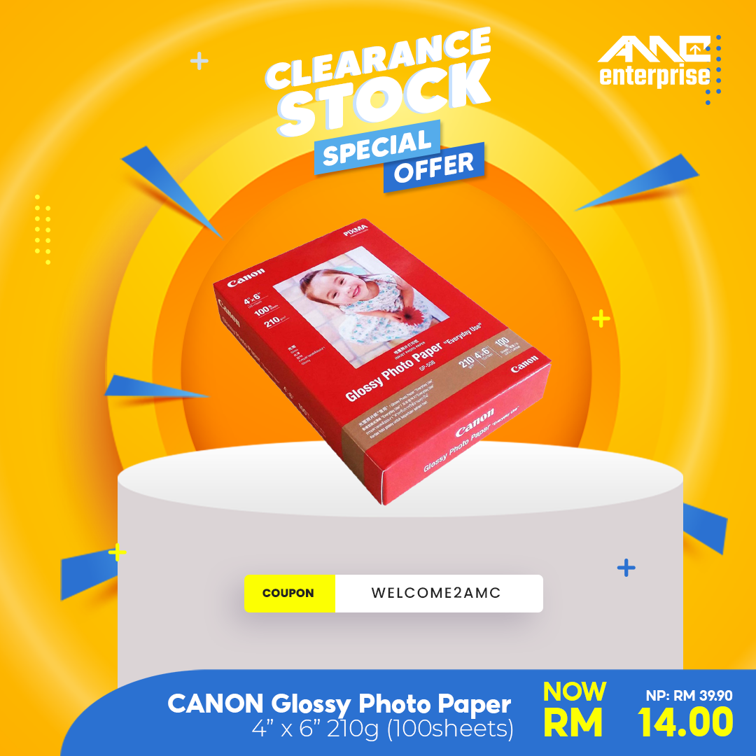 CLEARANCE STOCK Canon 100 sheets glossy photo paper (2)