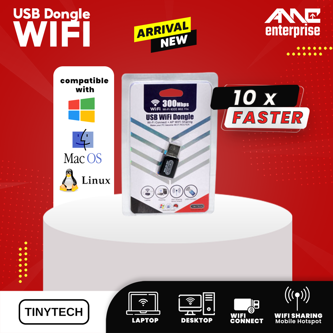 TINYTECH 300Mbps USB Wifi Dongle -06