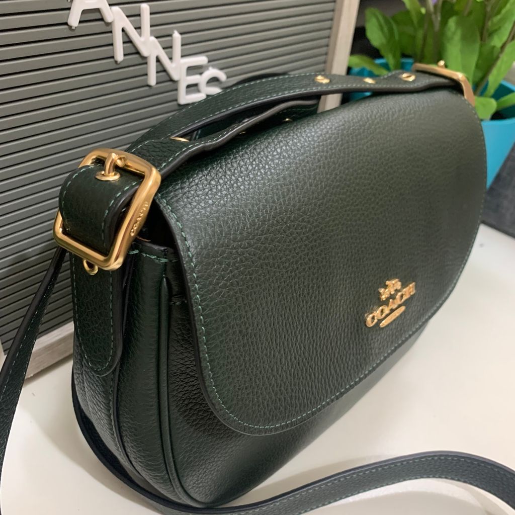 Coach Macie Saddle Bag, Black: Handbags