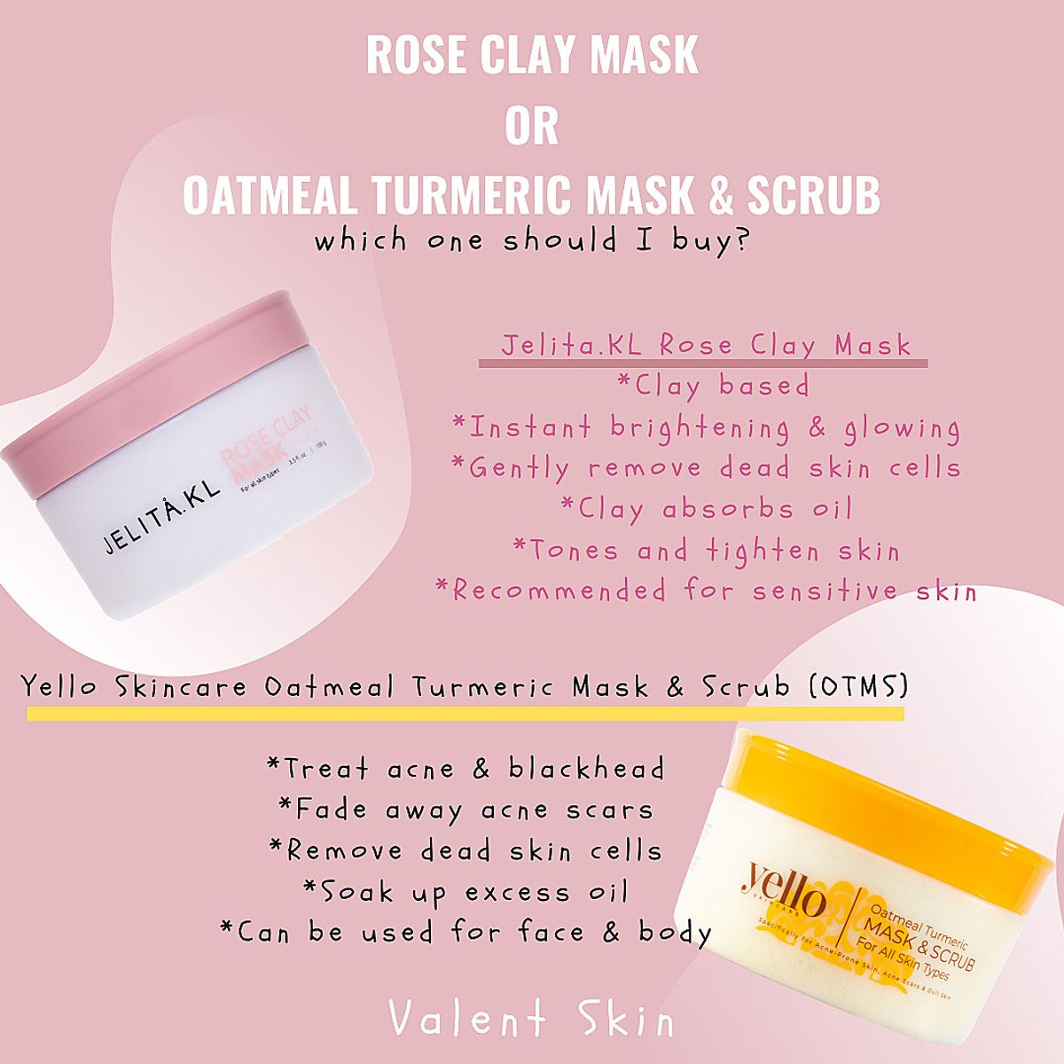 Rose Clay Mask Vs. Oatmeal Turmeric Mask & Scrub
