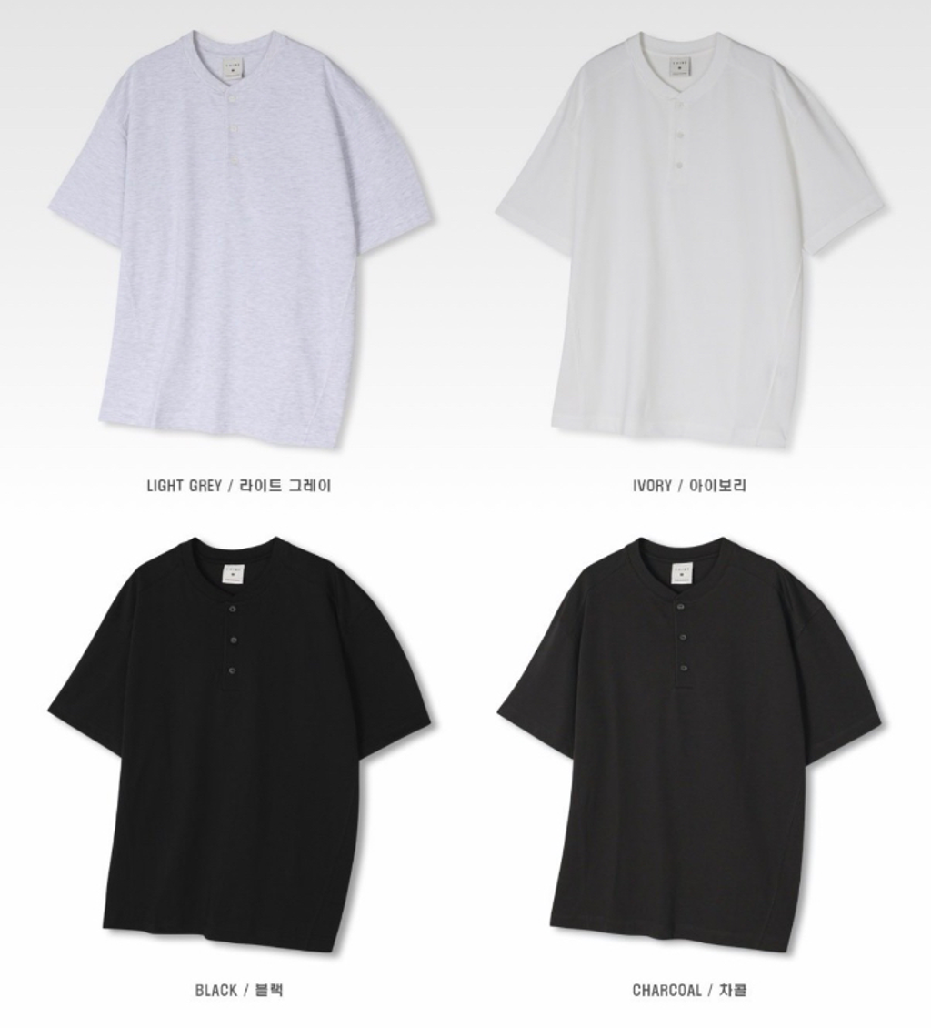 🇰🇷韓國男裝選品｜亨利領涼感TEE-11