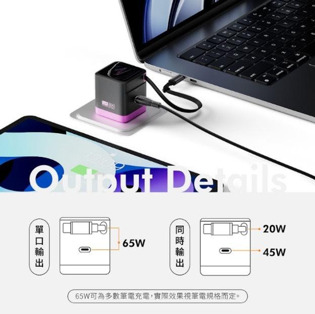 iWALK FLEX 隨拉充 65W 氮化鎵充電器-3