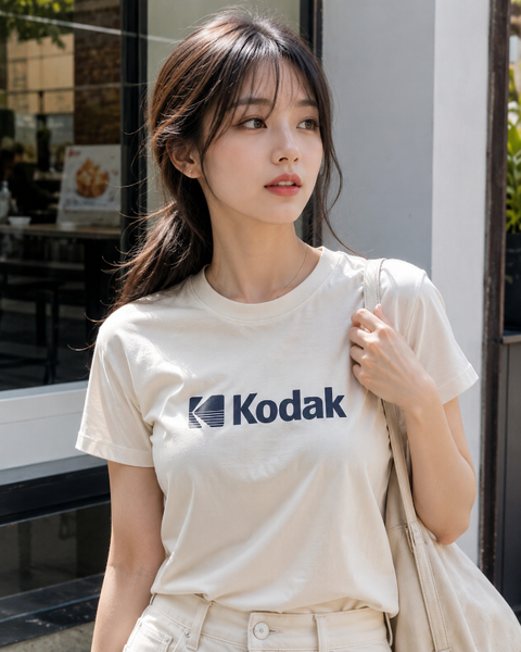 韓國 KODAK 女款 Big Logo 短袖T 三色 💚金惠奫同款-