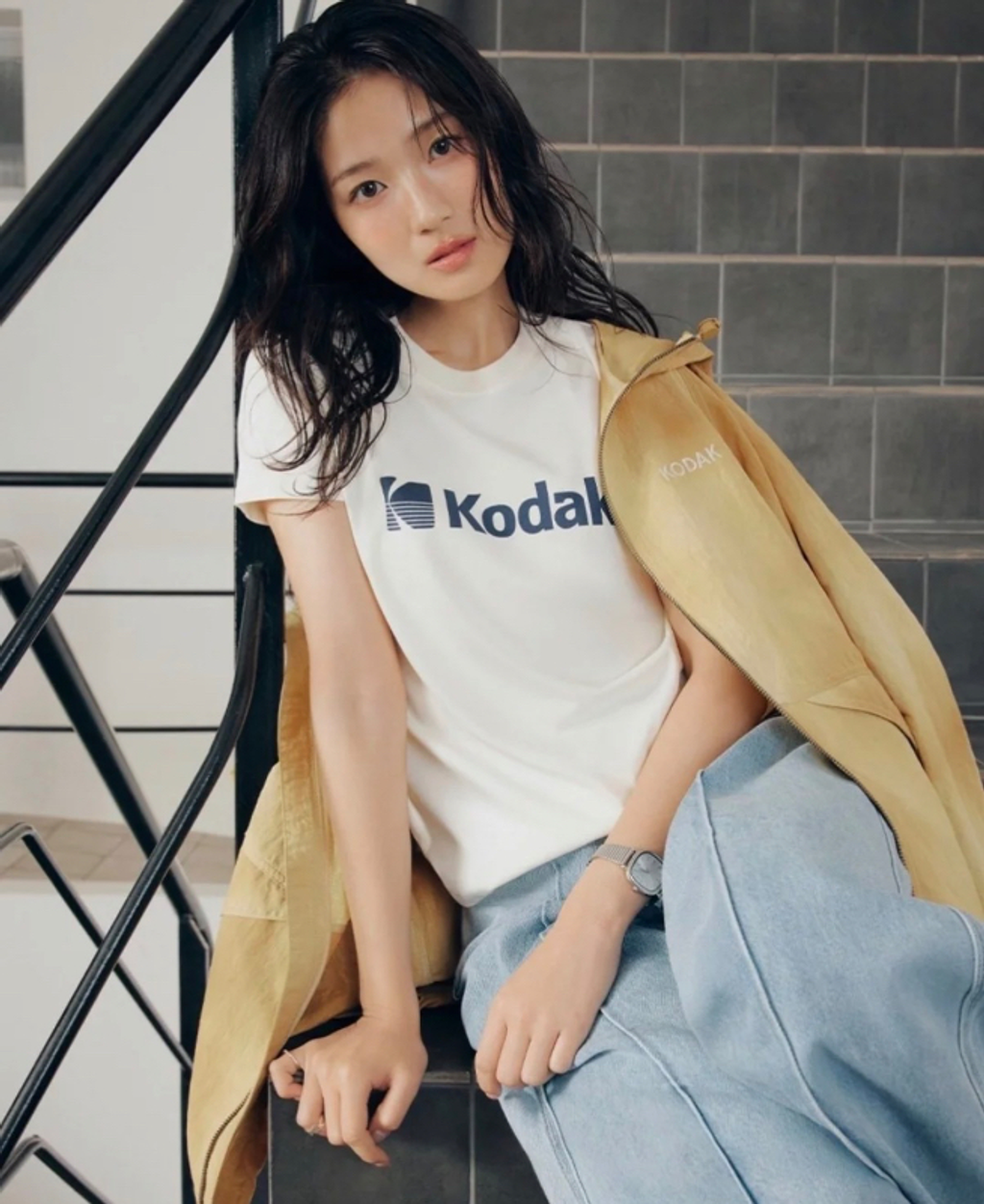🇰🇷KODAK Apparel Askin涼感短袖T恤 修身女款-1