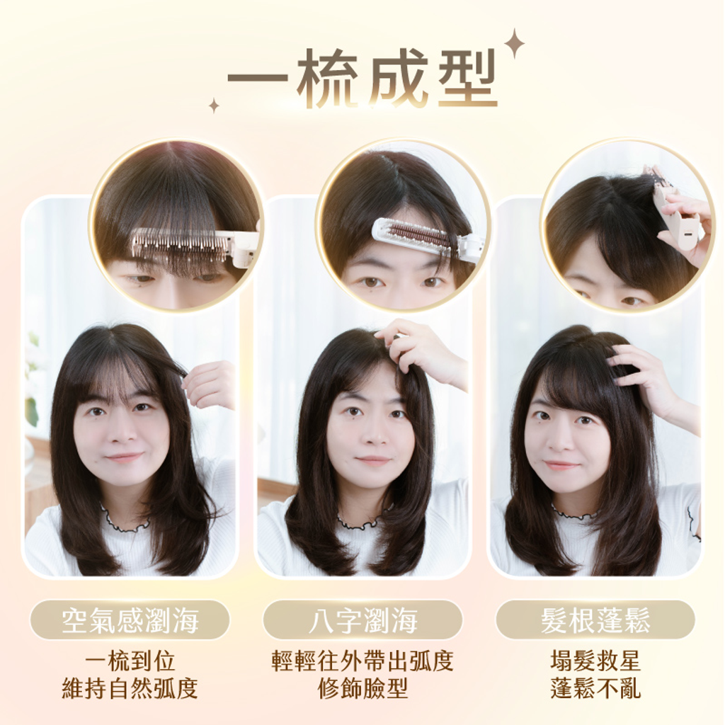 【MUNICHI 沐尼黑】無線摺疊瀏海梳 MRMINI-7