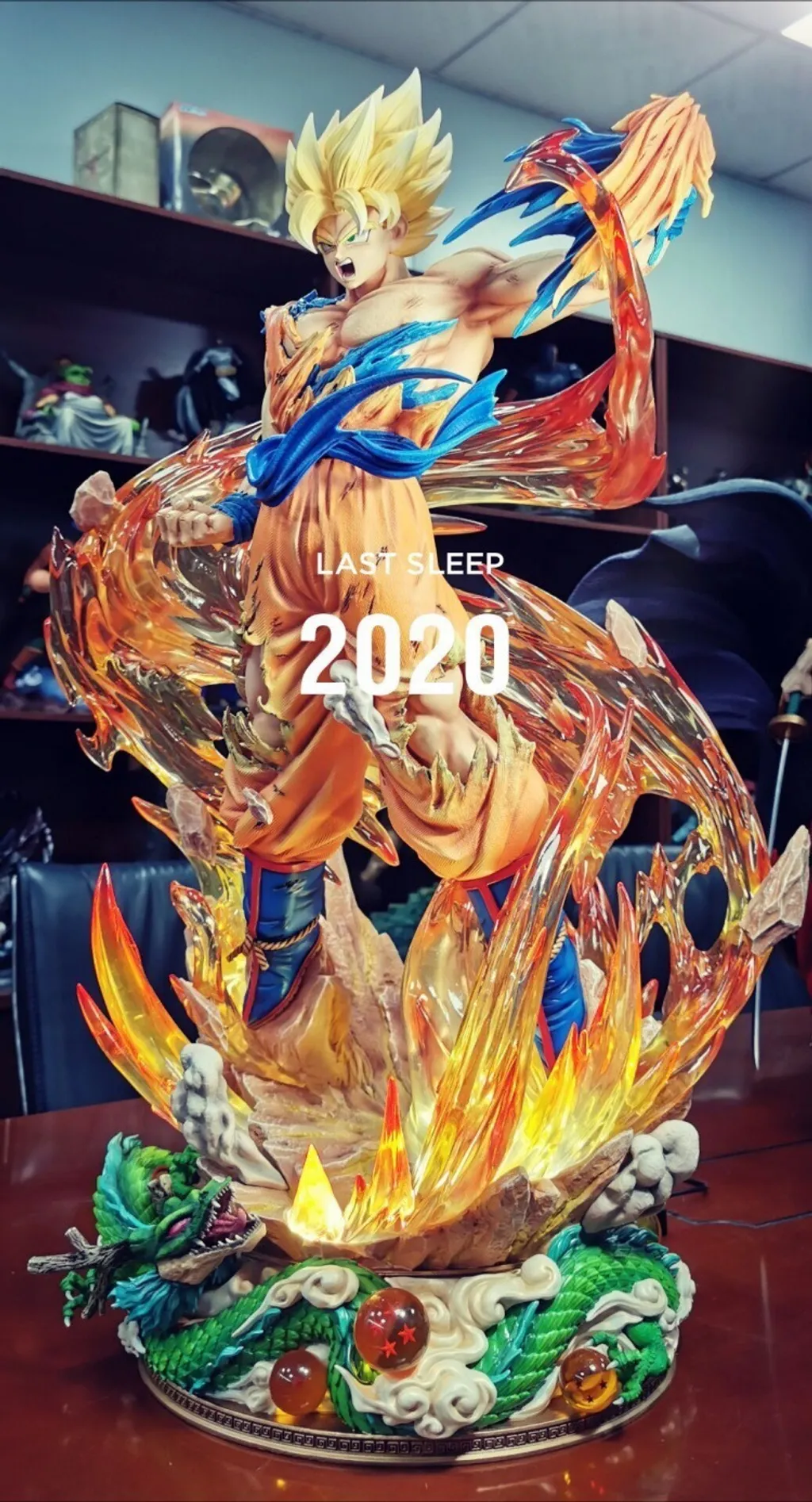 預定 47cm Ls悟空三頭雕雙比例可亮燈私人訂製七龍珠gk 夜風本舖 預定 47cm Ls悟空三頭雕雙比例可亮燈私人訂製七龍珠gk 夜風本舖