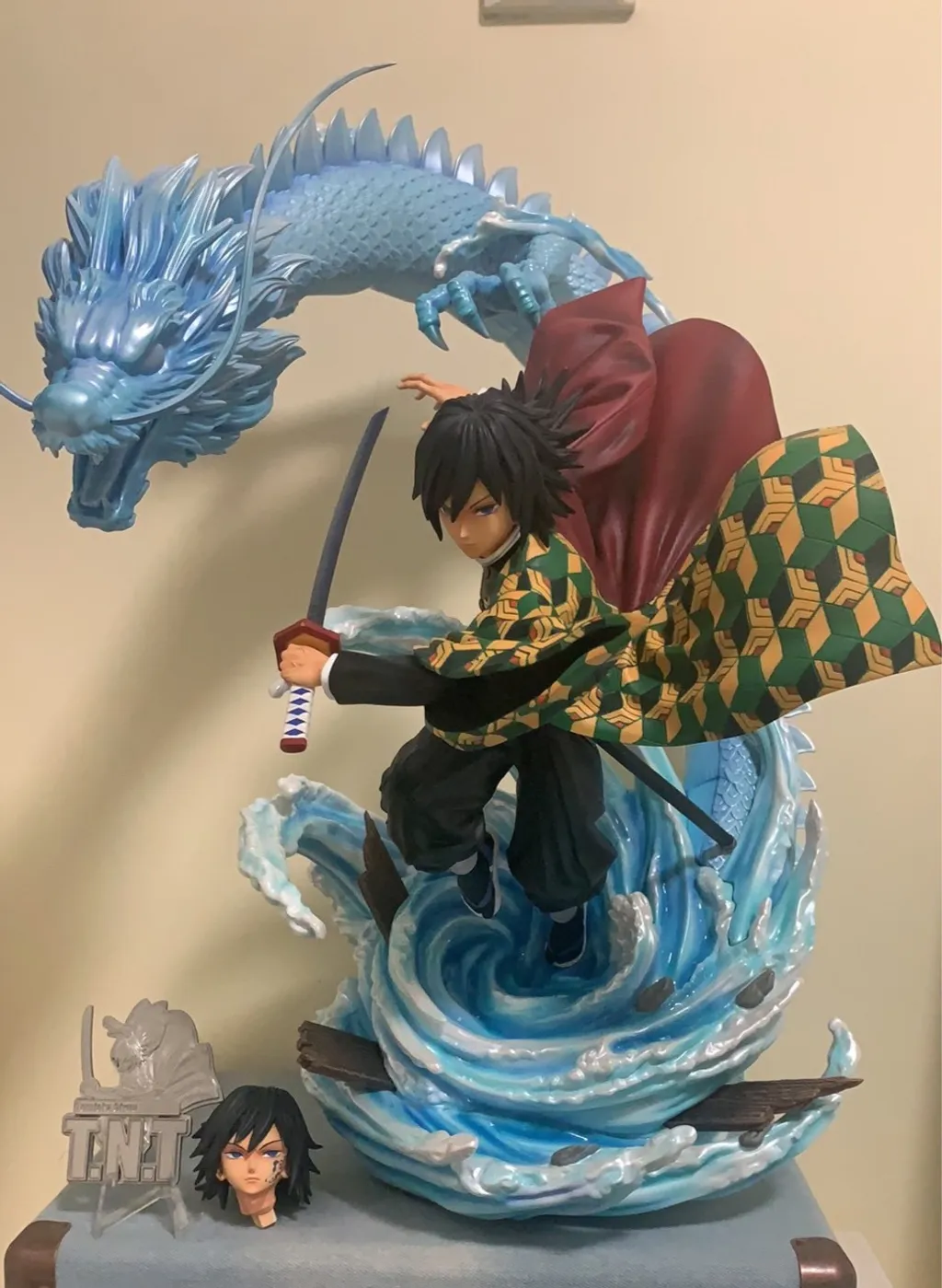 現貨 50cm Tnt水柱富岡義勇雙頭雕九柱共鳴私人訂製鬼滅之刃gk 夜風本舖