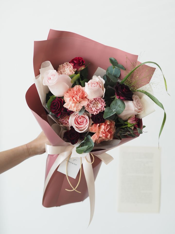 [new] Roses with carnation and foliage - RM168-178