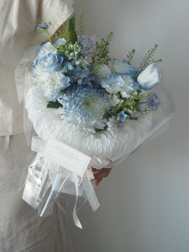 [1new] Blue mix color arrangement bouquet - RM178