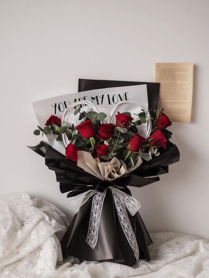 Special Bamboo love with roses LED - RM248
