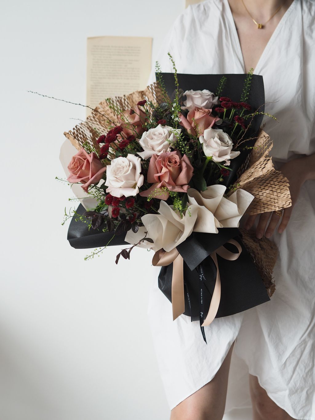 [new] Barista Roses with foliage bouquet - RM248