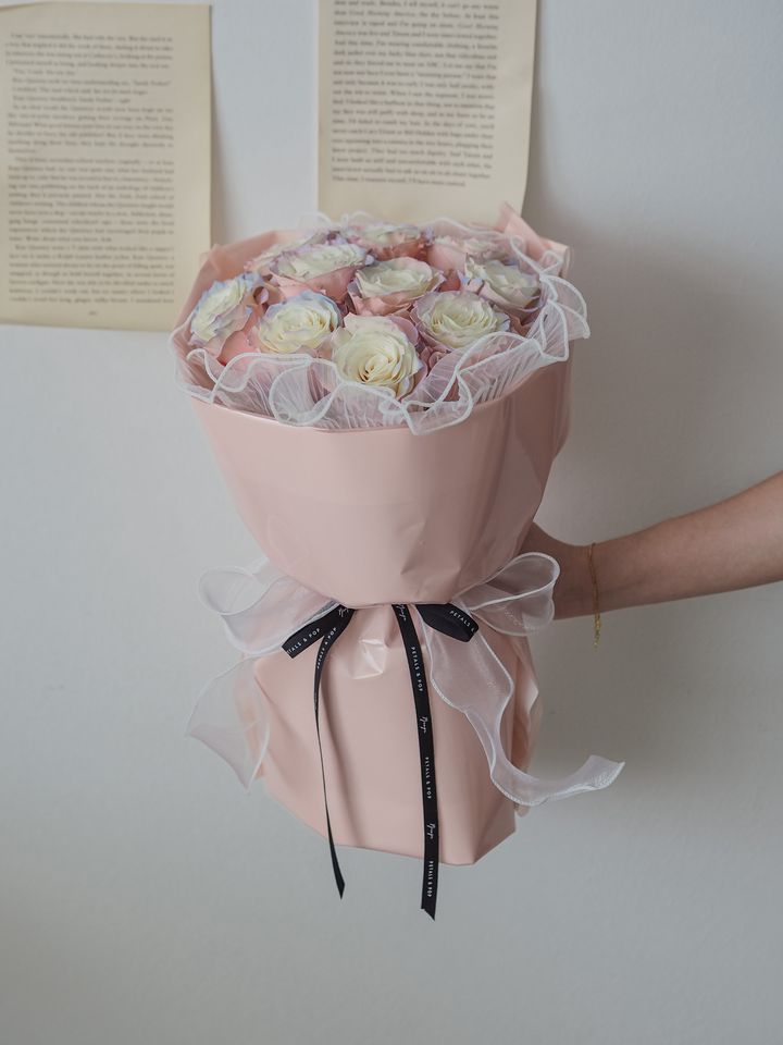 [new] Color Ecuador roses with russian wrapping - RM208