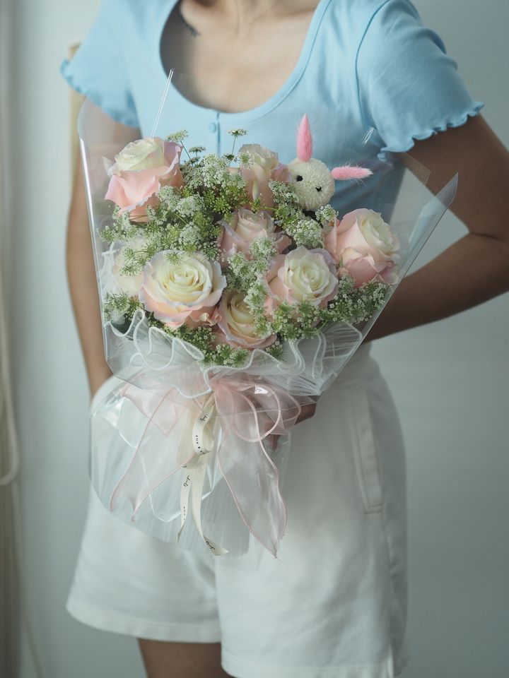 [1new] Color ecuador roses match with Ammi Maju+bunny - RM248