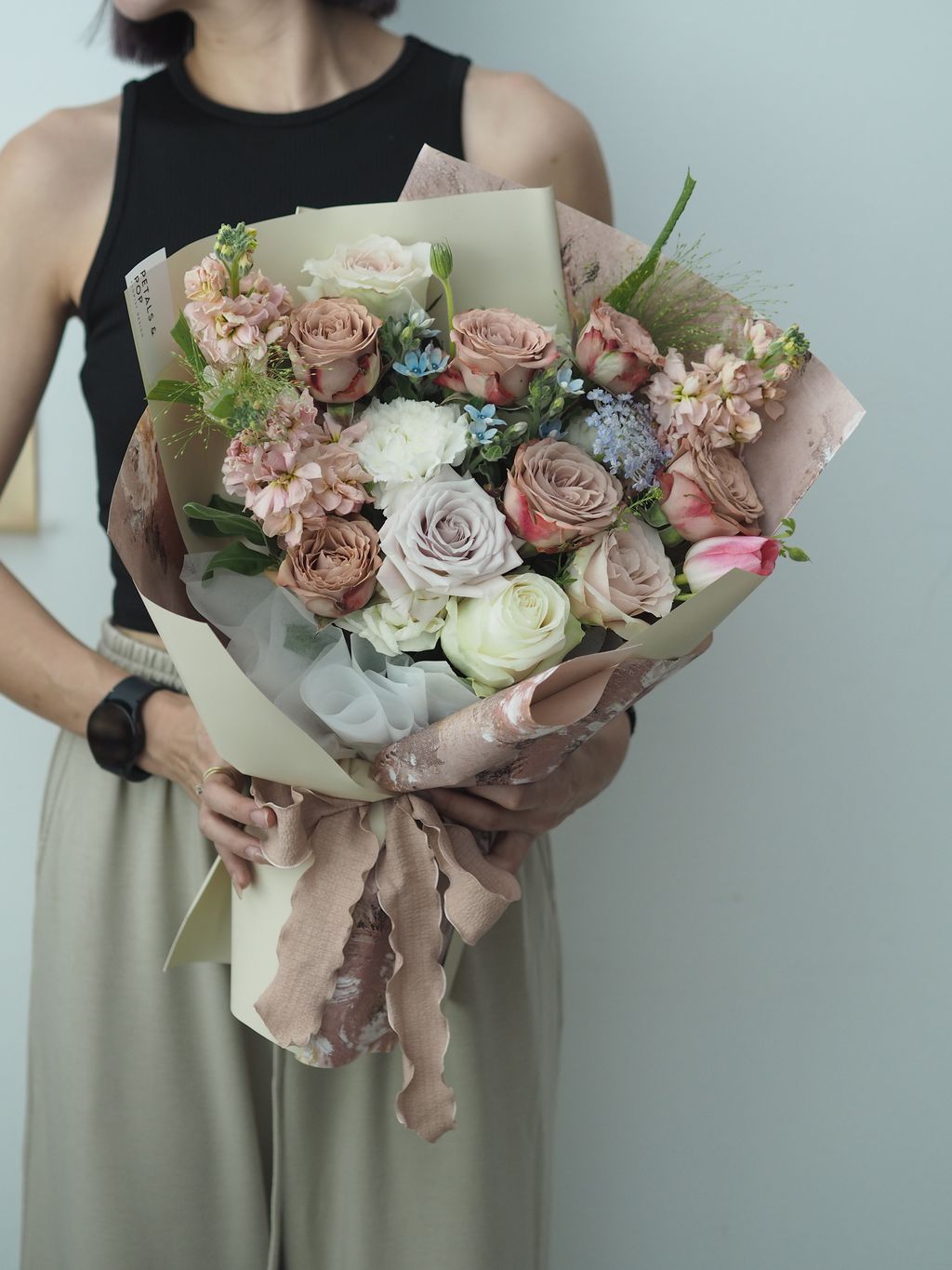 [24new] Vintage mix roses bouquet - RM258