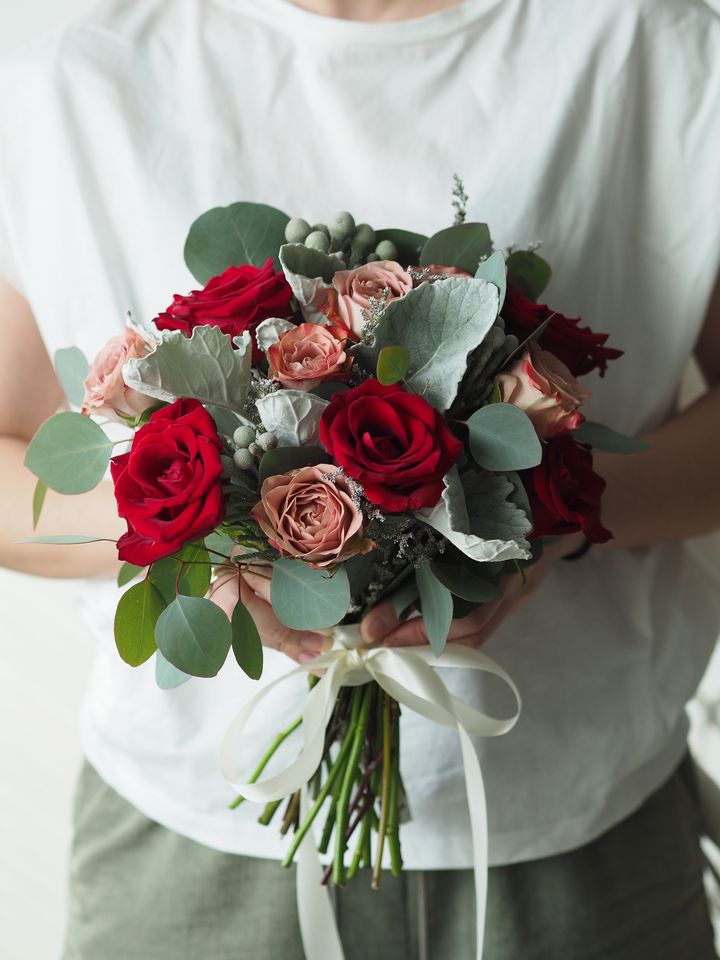 Roses with Brunia - Bridal Bouquet - RM228.