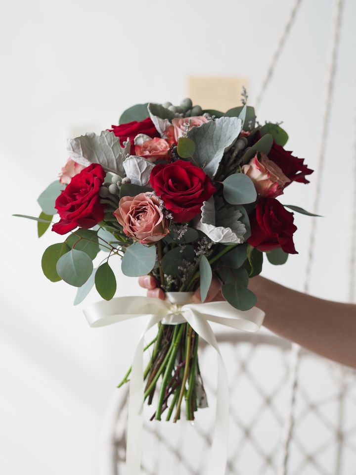 Roses with Brunia - Bridal Bouquet - RM228