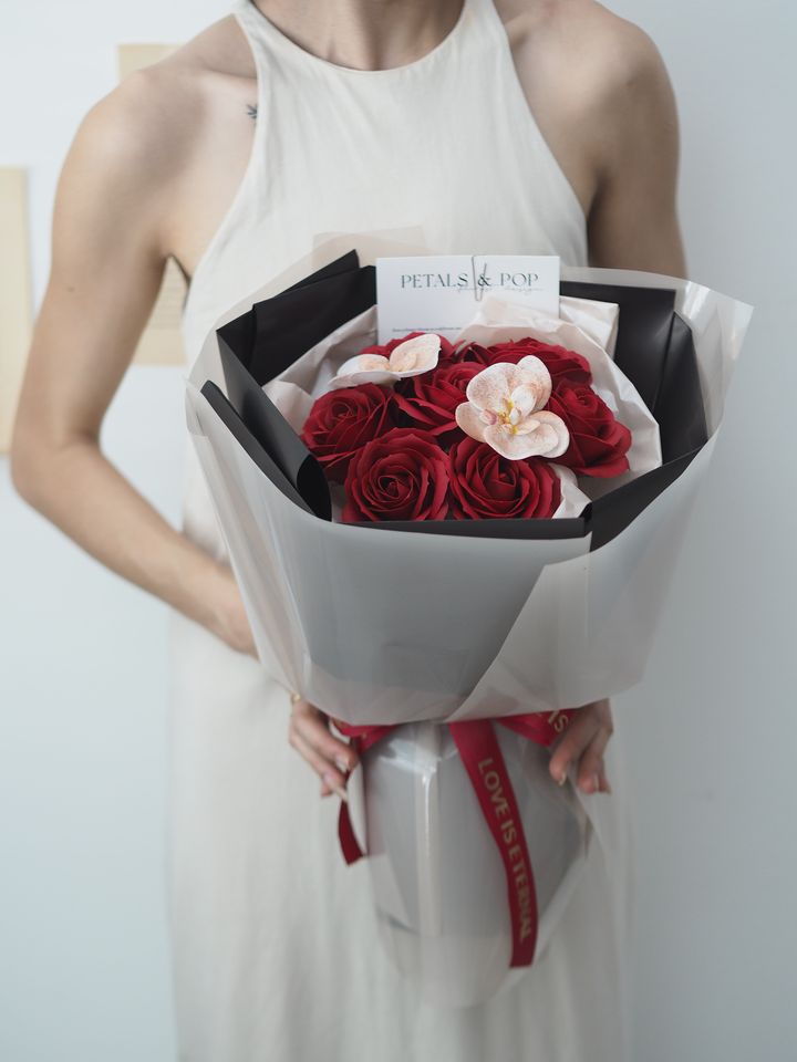[24new] Premium soap roses with soap Phalaenopsis - RM148 