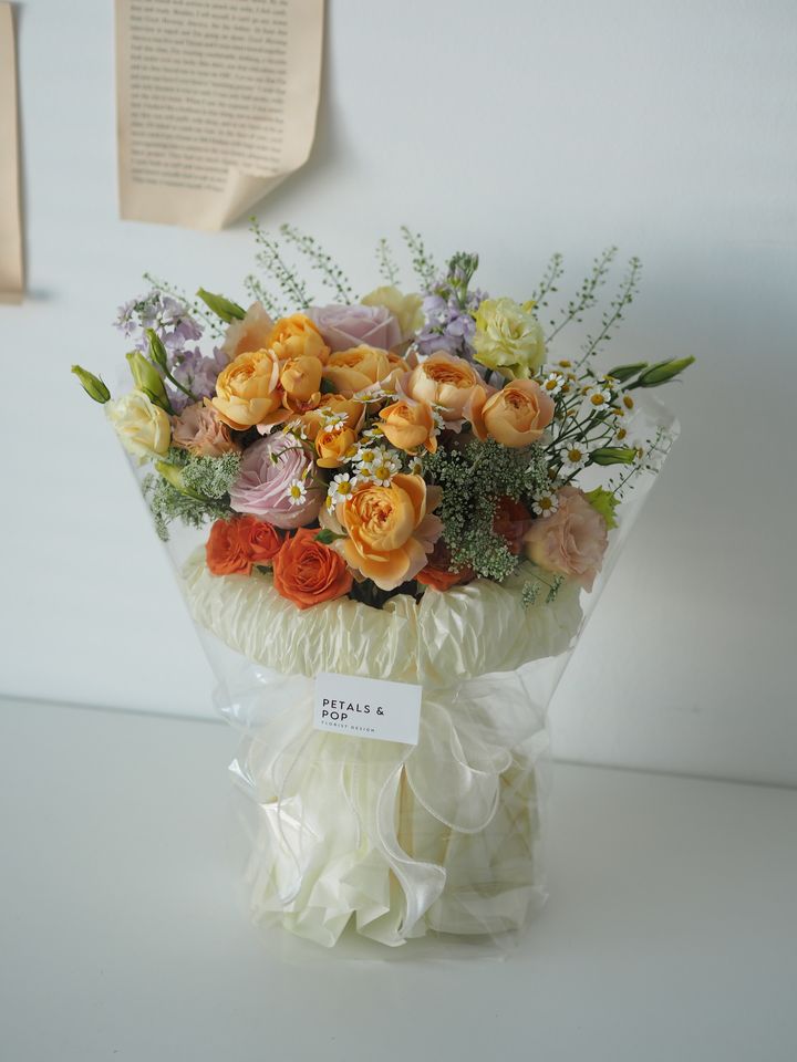 [new] Mix flowers arrangement with matthiola - RM228. (2)