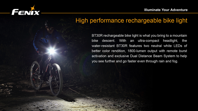 Fenix BT30R Rechargable Bike Light 1800 