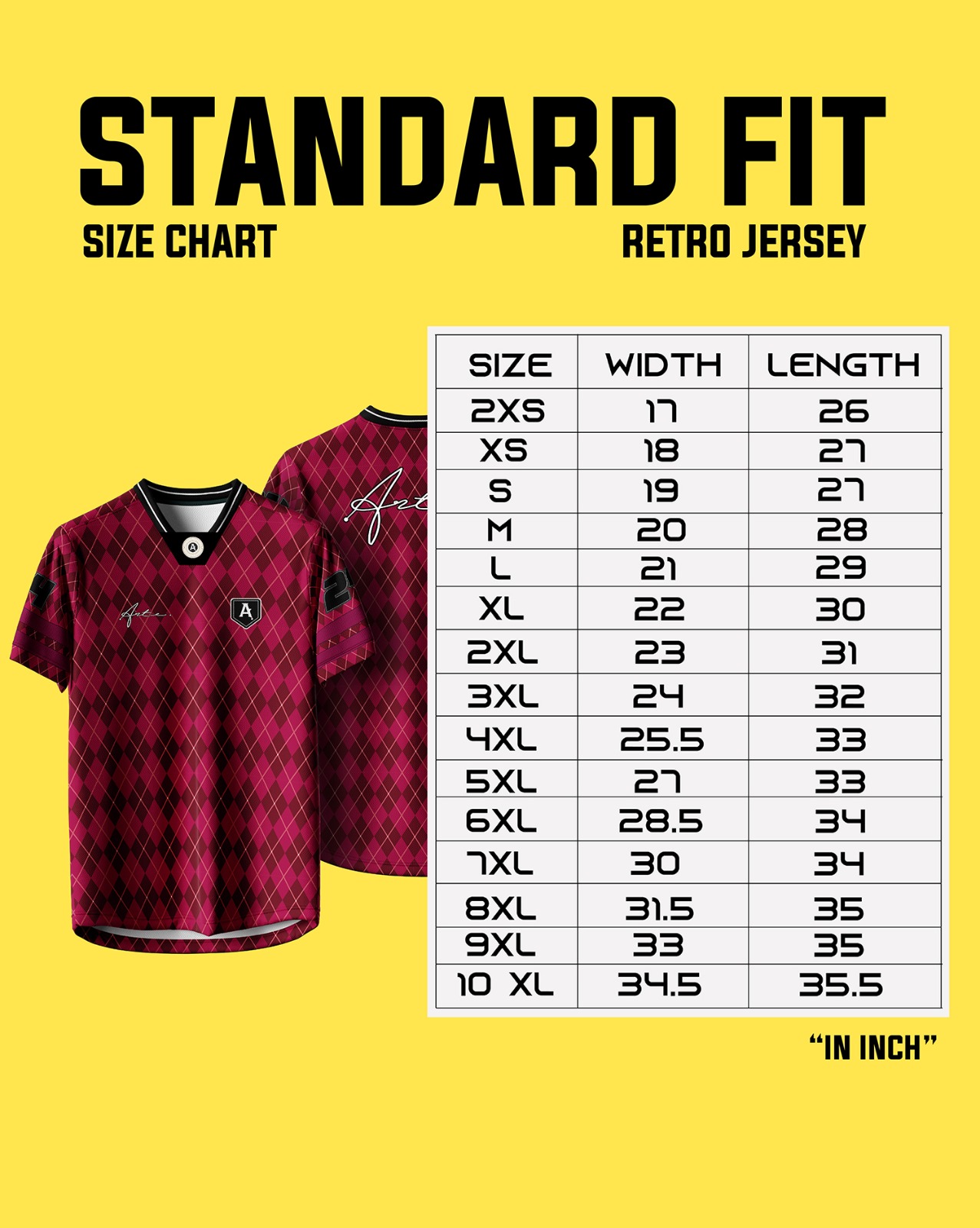 SIZE CHART 2