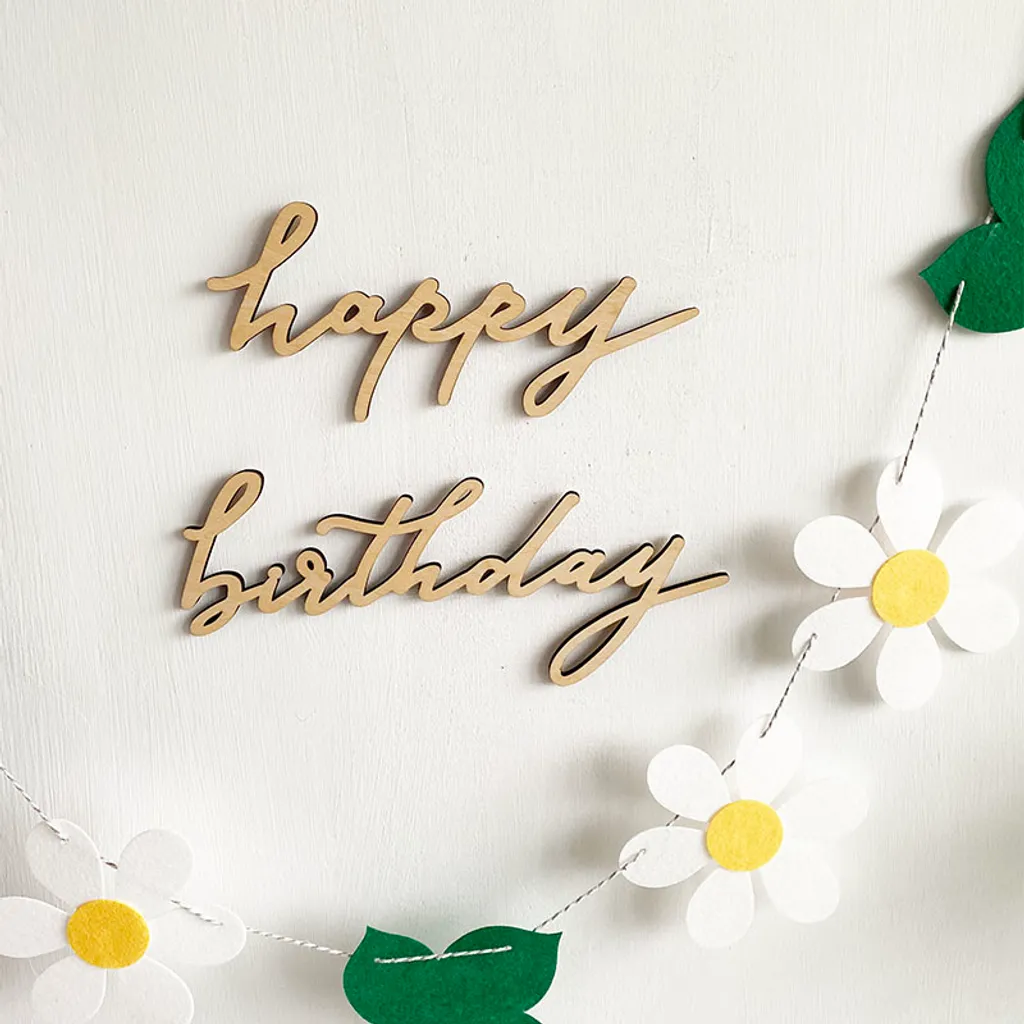 小寫happy Birthday木製裝飾 玩私選物wantshop