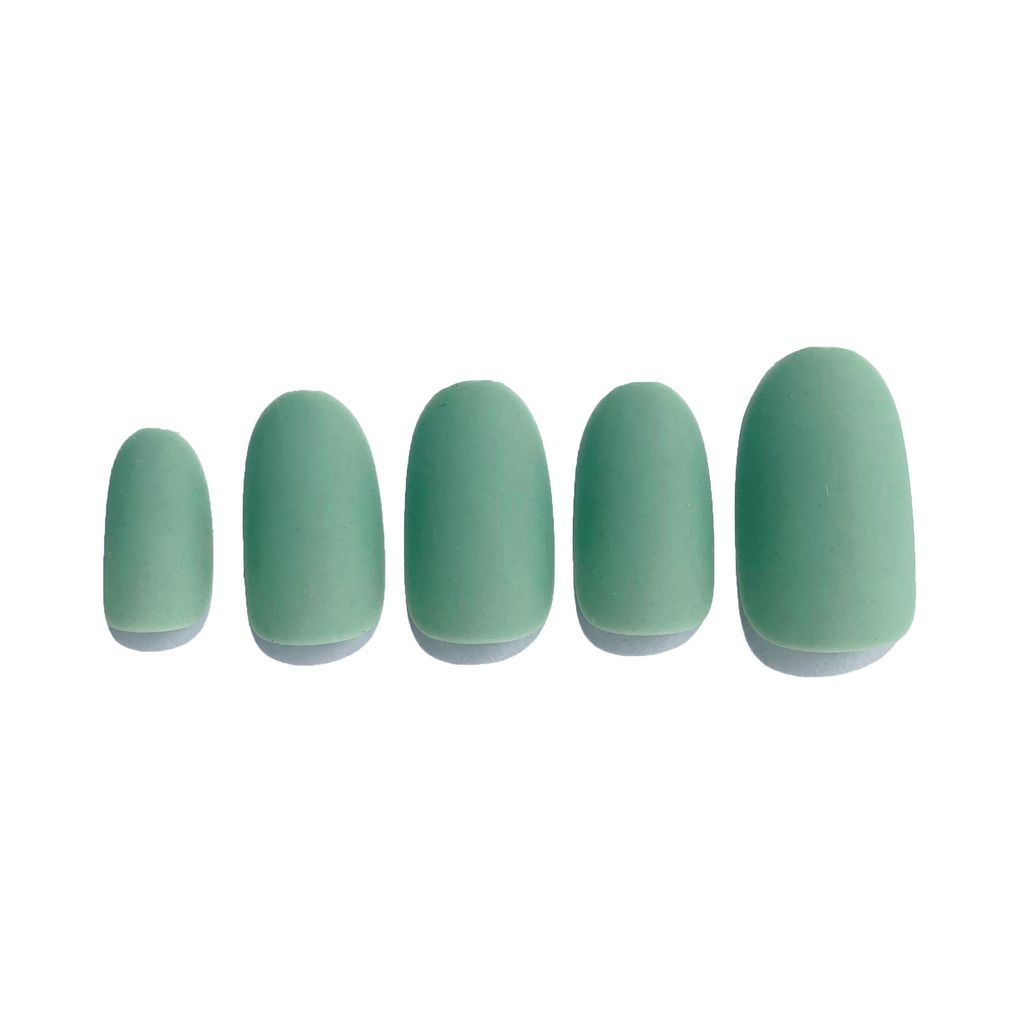 C-002 Fresh Breeze - Jade Green Solid Color Press-on Manicure.jpg