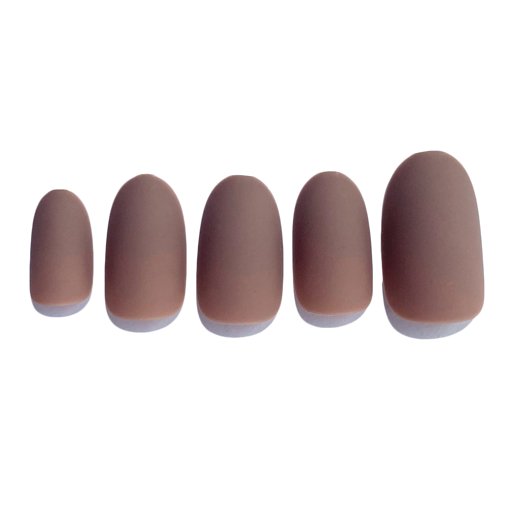 C-001 Stuck With You - Coffee Solid Color Press-on Manicure.png