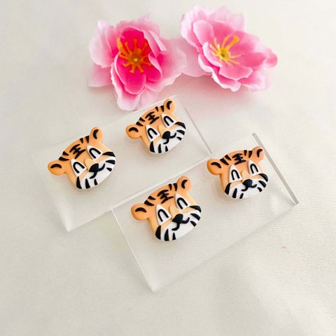 071-1 Cute Smiley Tiger Clay Studs.jpg