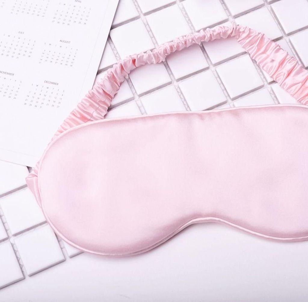 Blush Pink Silk Eye Mask silkrush