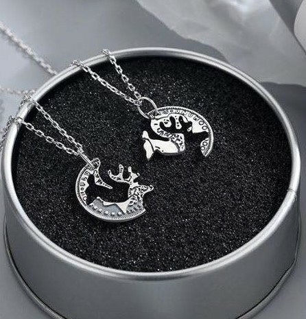S925 Deer Couple Necklace S925 一'鹿有 