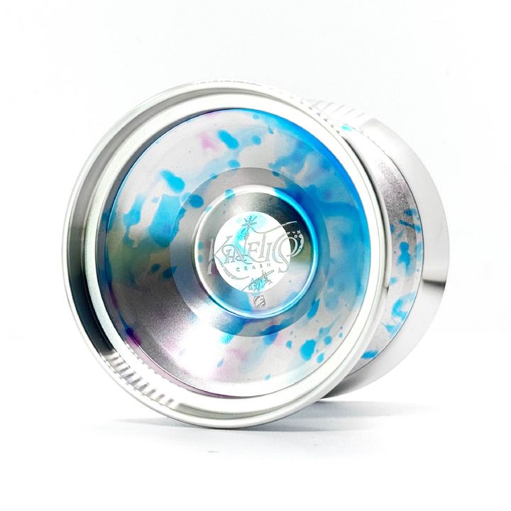 C3yoyodesign_Kinetics Crash_銀粉藍 潑墨銀環