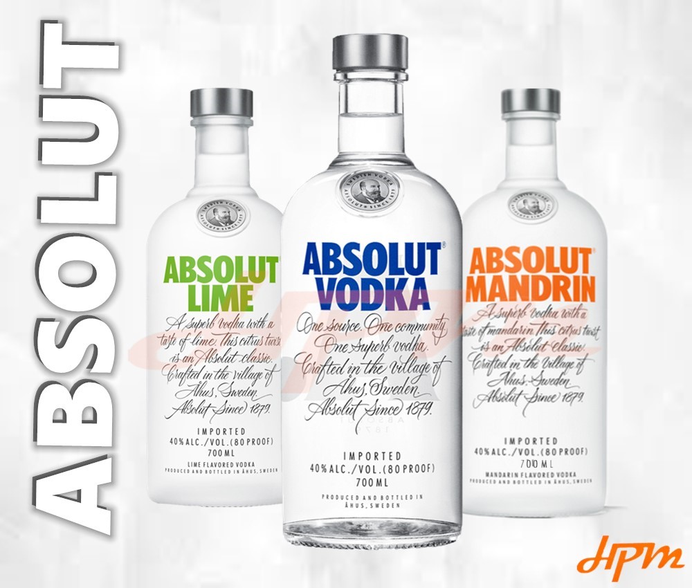Absolut Vodka 750ml & Variations 700ml HPM