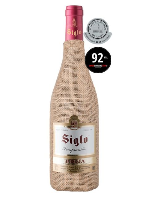 Siglo-rioja tempranillo white background