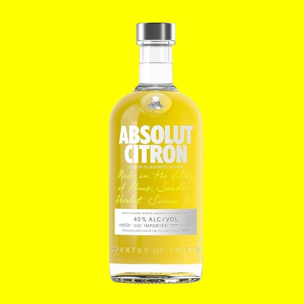 absolut citron in yellow