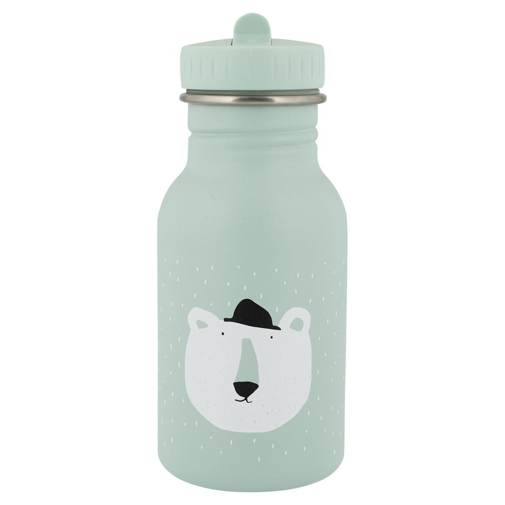 動物愛喝水隨身瓶350ml-白底商品圖-可愛北極熊 (1)