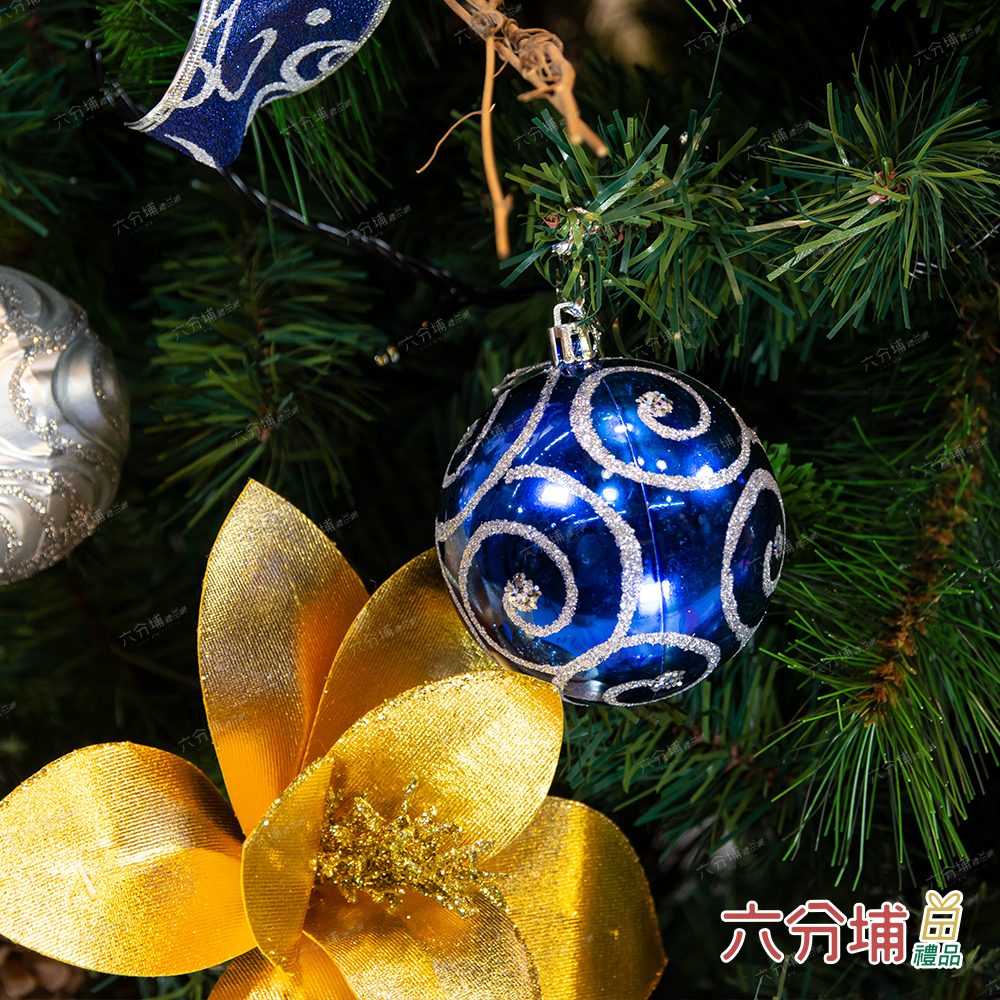 枯枝松針藍金-細部3-L