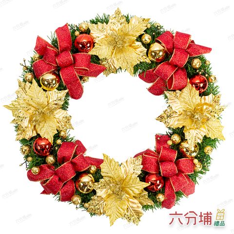 20吋 紅緞帶金花2-L