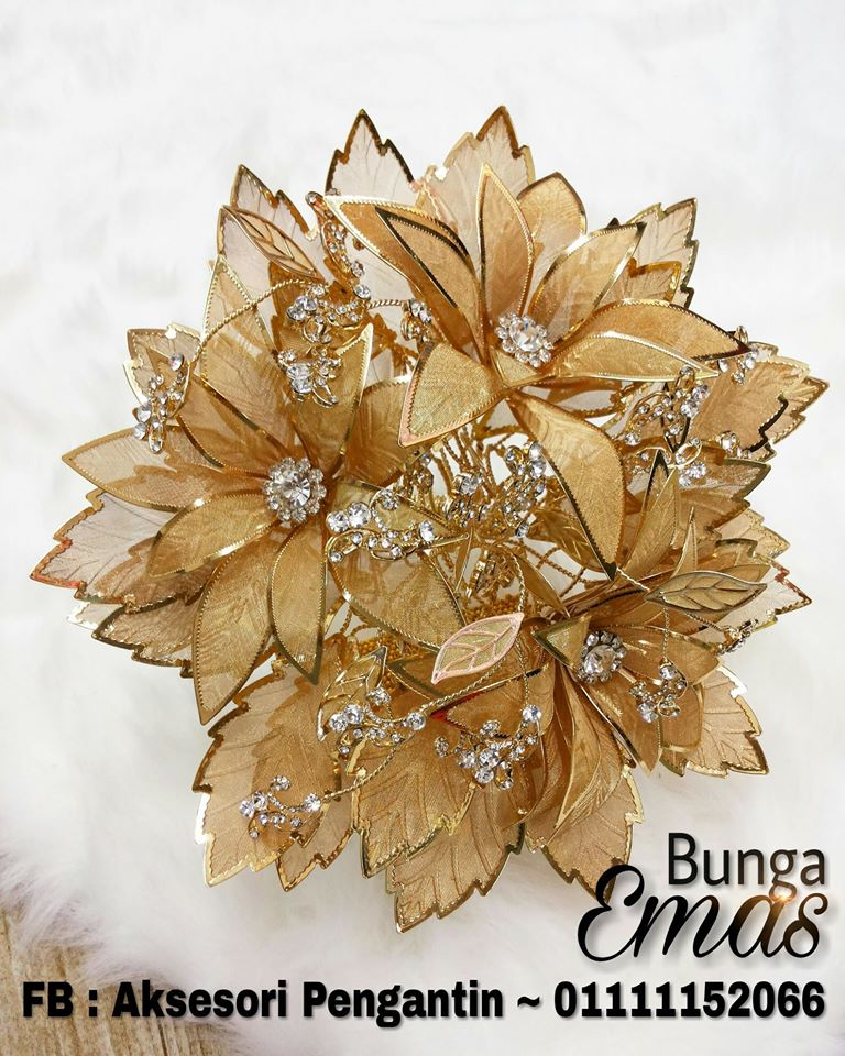 Image may contain: text that says "Emas Bunga FB : Aksesori Pengantin 01111152066"