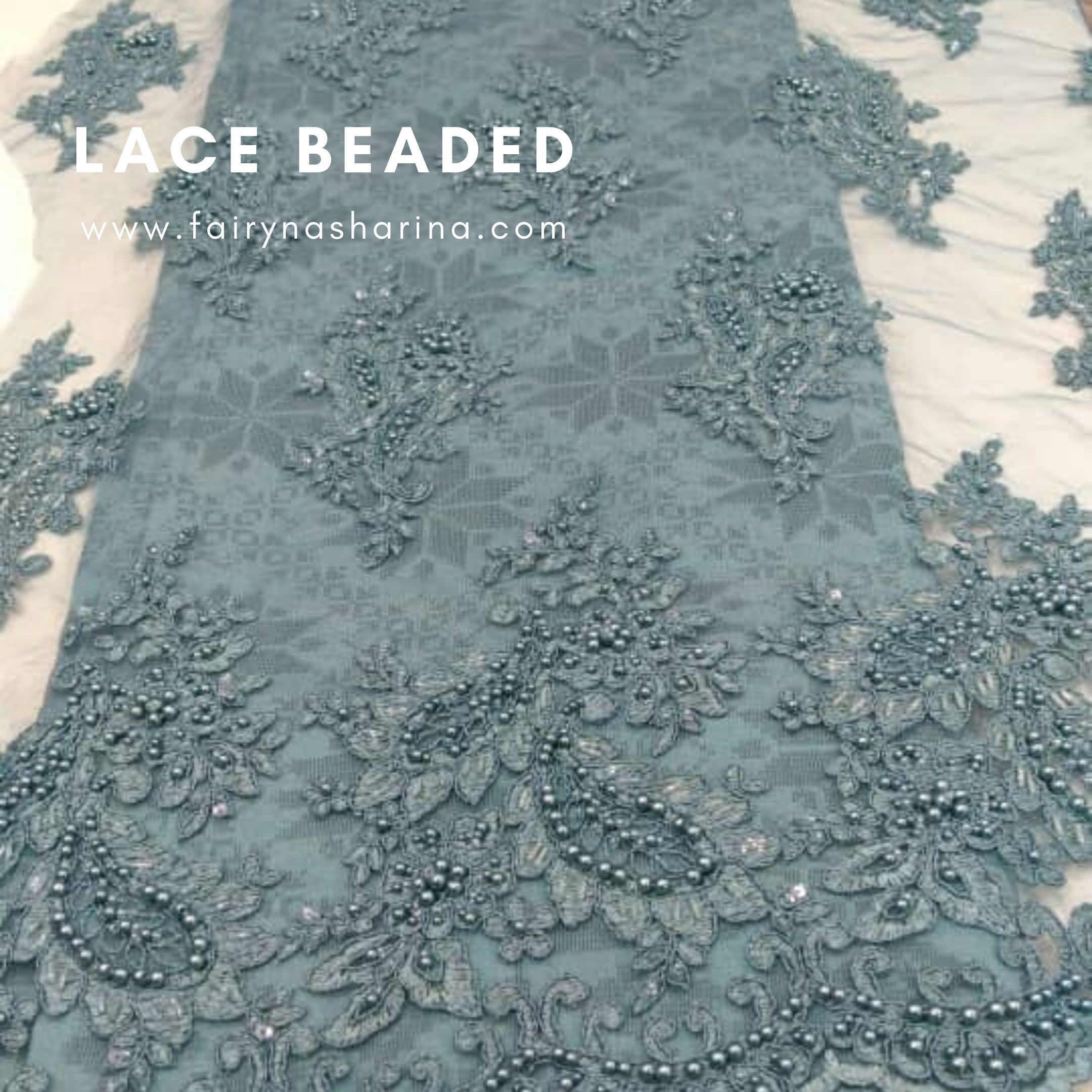 Kain Lace Beaded \u0026 3D per meter 