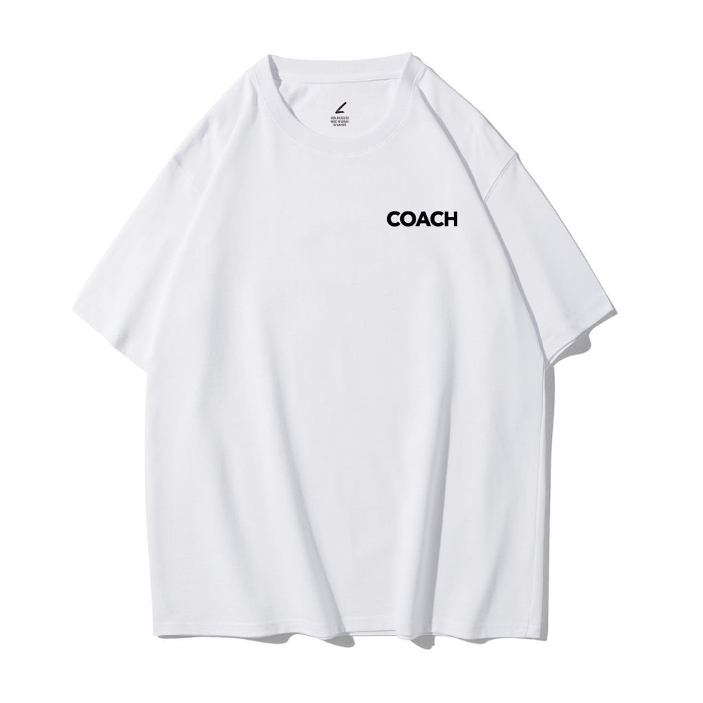 COACH(教練)重磅寬版落肩T恤(白色)正面