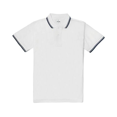 間色領POLO衫(白色)