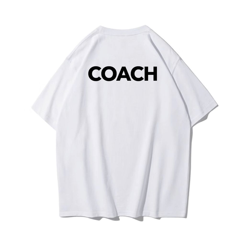 COACH(教練)重磅寬版落肩T恤(白色)背面