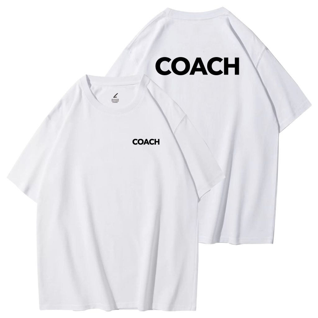 COACH(教練)重磅寬版落肩T恤(白色)
