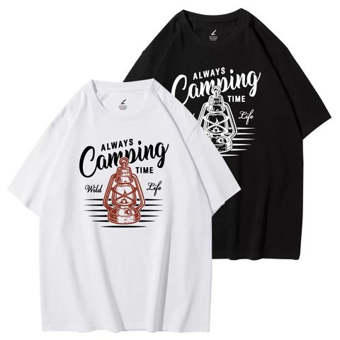 ALWAYS Camping(總是露營)重磅寬版落肩T恤