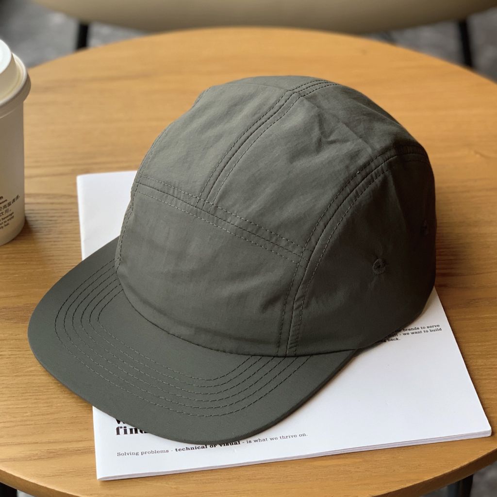 尼龍速乾五分割帽(軍綠色)