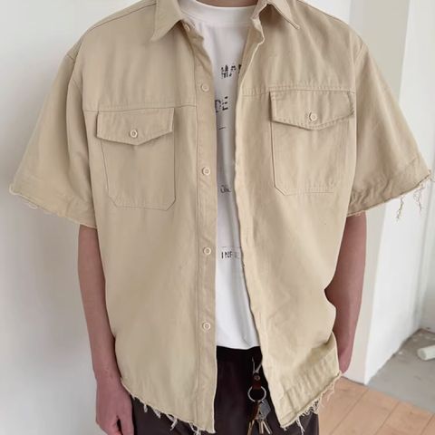 美式復古工裝襯衫-DM