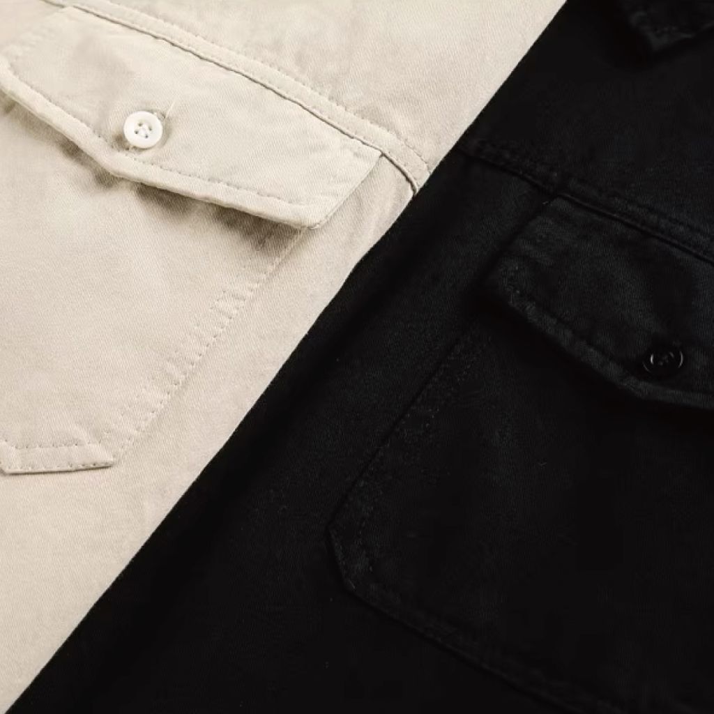 美式復古工裝襯衫-細節2