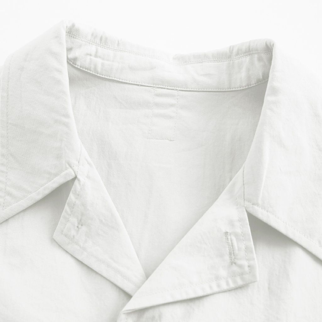 寬版五分袖襯衫-細節1